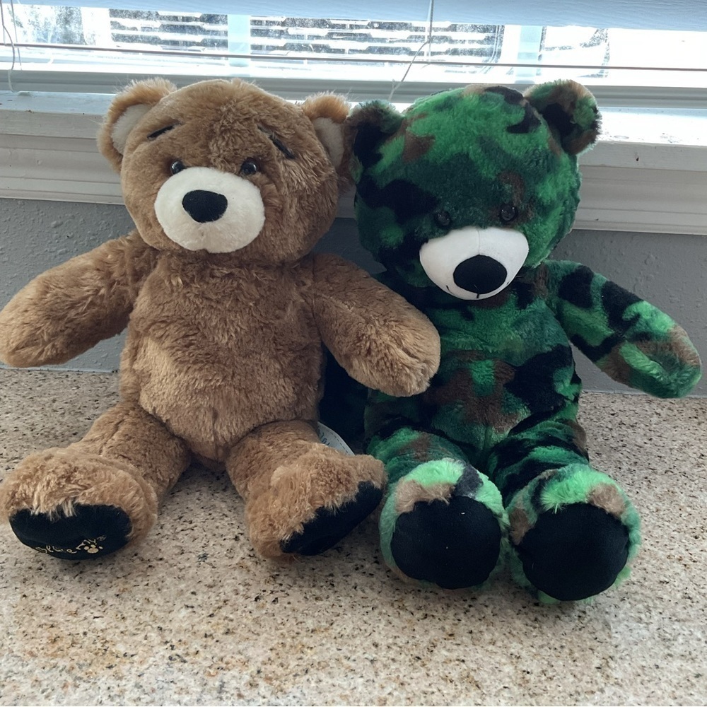 Build A Bear Bearemy Bear Plush Stuffed Lovey Toy Plush Build-A-Bear Camouflage